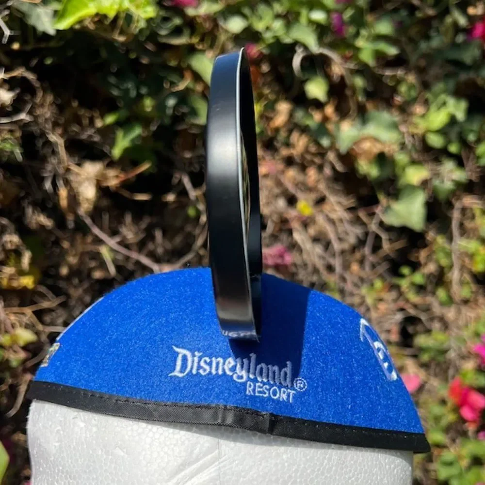 Disney World My First Visit Blue Felt With Black Plastic Ear Hat Teen Adult Osfm